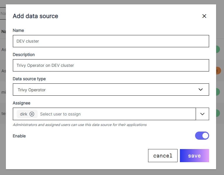 add data source